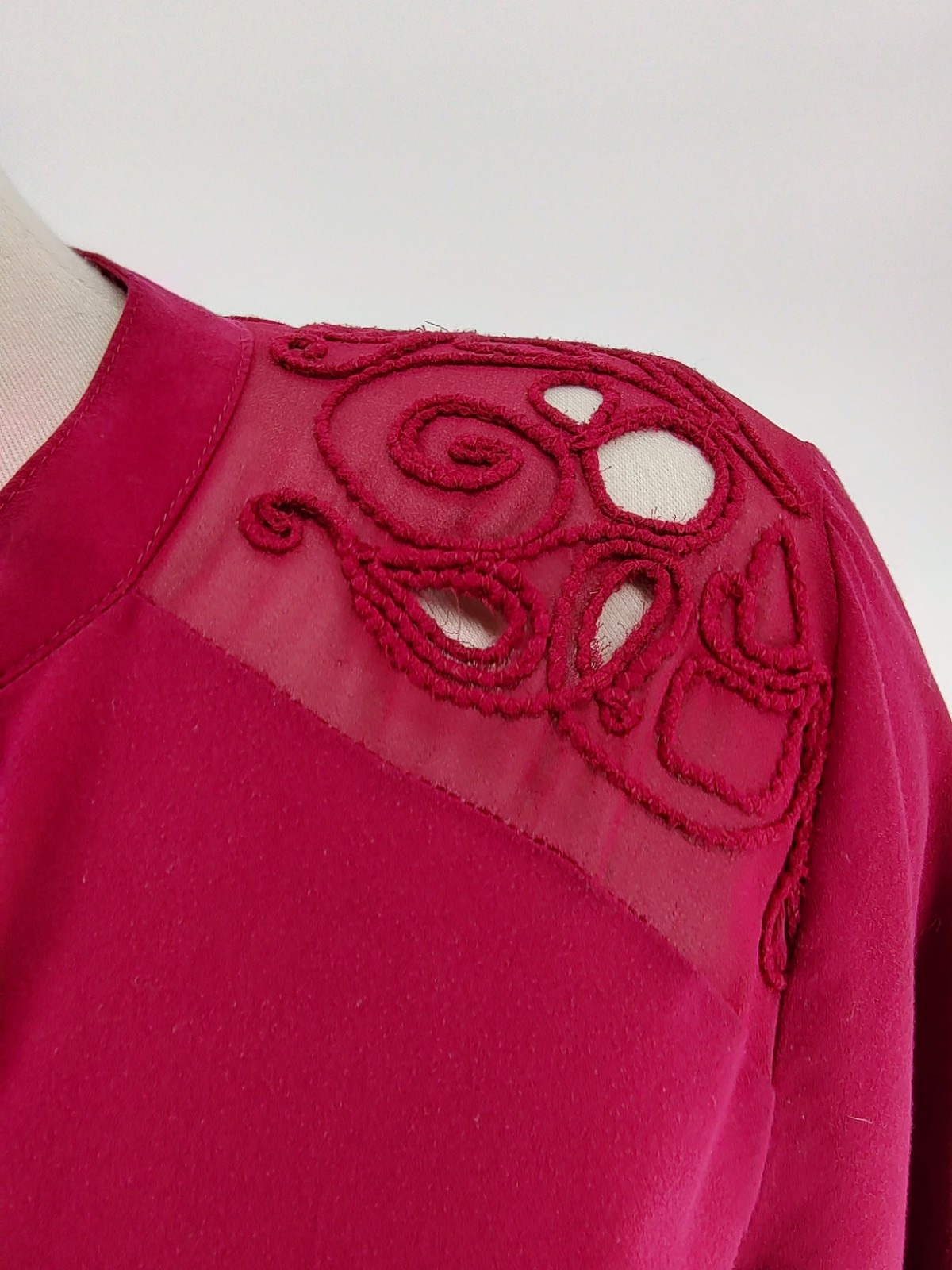 Grace Elements Burgundy Red Button Front Blouse S… - image 10