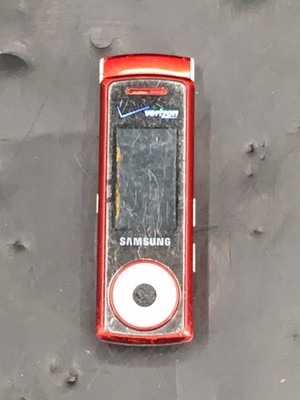 **UNTESTED** Samsung Juke SCH-U470 - Red & Silver Verizon Rare MP3 Swivel Phone 