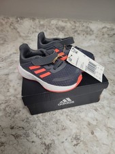 adidas Duramo SL I Unisex Kids Hook Loop Running Sneakers US 5K Gray/Red