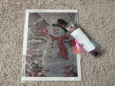 NEW Winter Snowman 30cm x 40cm Round Diamond Painting Kit