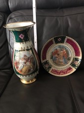 Wandteller und Vase Komplett Porzellan Antik Barock Wien