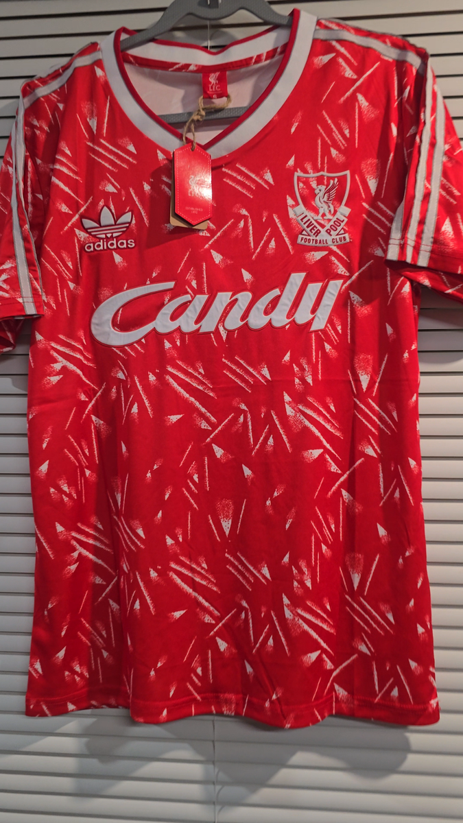 LIVERPOOL FC 89/90 CANDY - Soccer - Retro - Red - MEDIUM (Run