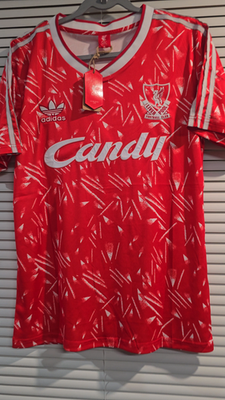 LIVERPOOL FC 89/90 CANDY - Soccer - Retro - Red - MEDIUM (Run