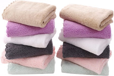 12 Pack Premium Washcloths Set - Quick Drying- Soft Microfiber Coral Velvet High