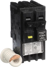Square D by Schneider Electric Homeline 40 Amp Mini Circuit Breaker, 2 Pole, 120