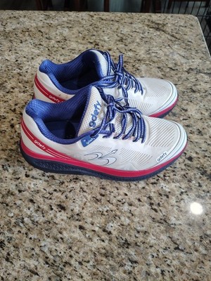 GDEFY Gravity Mens 10 Comfort Walking Shoes White/Blue/Red 