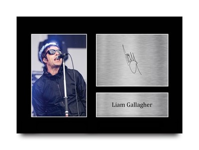 Liam Gallagher Signed Pre Printed Autograph A4 Photo Gift For an