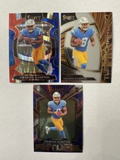 2025 Panini Select Red & Blue Shock Prizm Omarion Hampton #2 + #25 + #13 (RC)