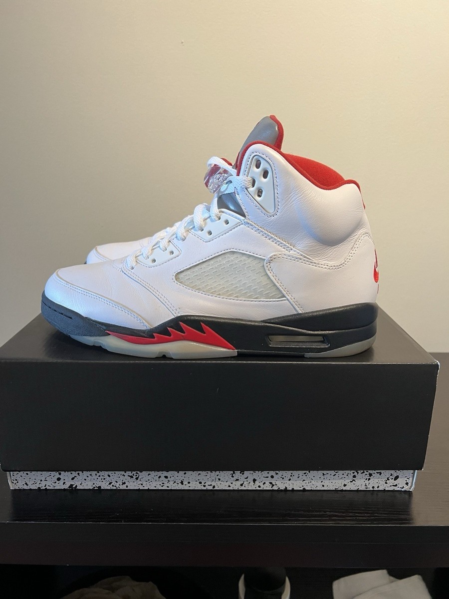 Air Jordan Retro OG 5 Fire Red 'Reflective Tongue' (2020) Size 10