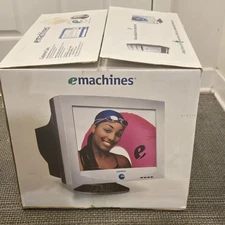 eMachines eView 17f3 Color 17" Retro Gaming Monitor Open Box READ