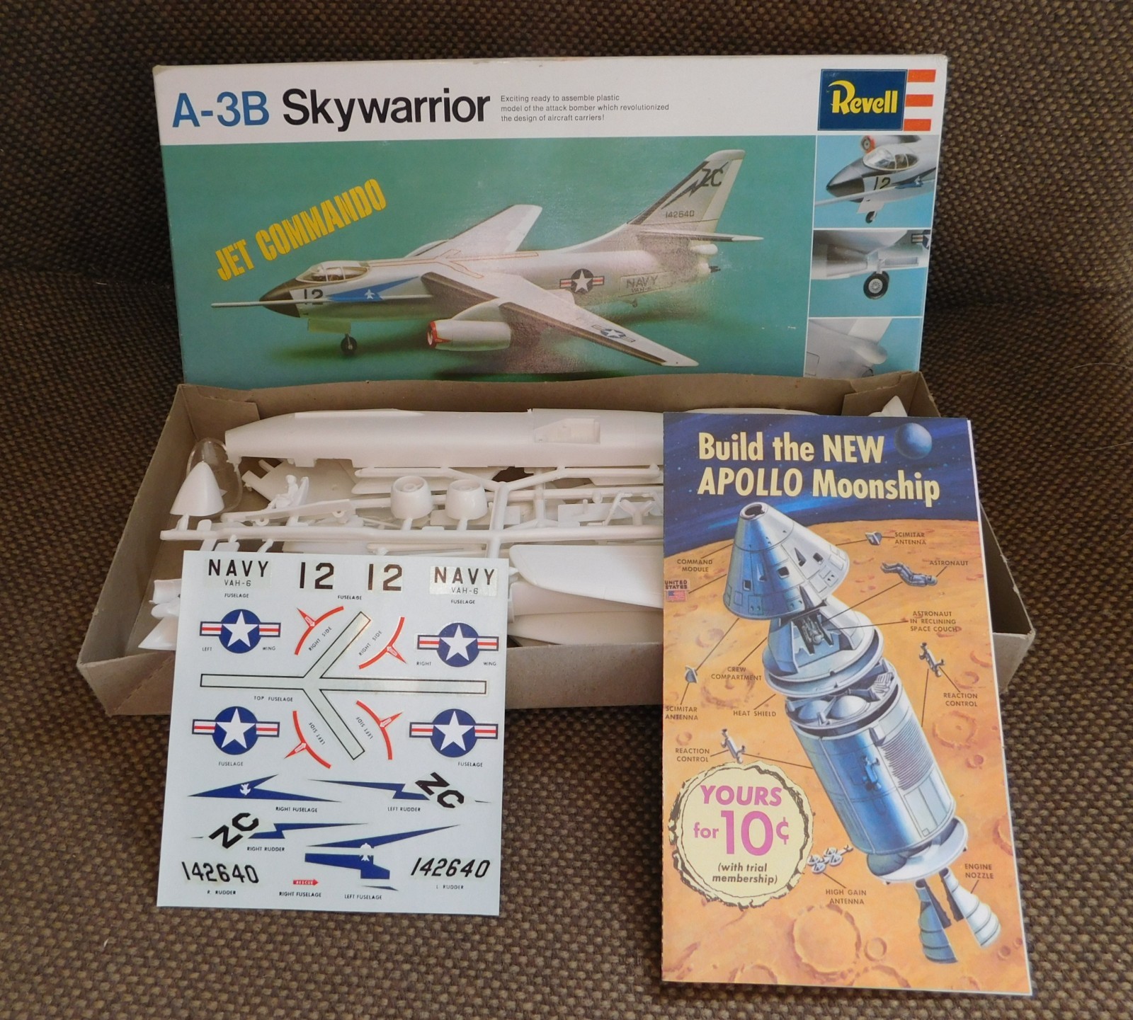 1969 Revell SKYWARRIOR A-3B Jet Commando Model Kit