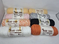 Lot of 8 Vintage Maxi Cord Twisted Herculon 6mm (72 yds each)