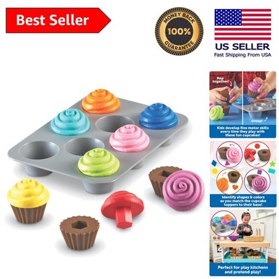 Colorful Smart Snacks Cupcakes - Shape Recognition Toy for Learning Through Play