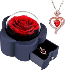 For Mom Preserved Red Real Rose -Eternal Flowers Rose for Mom Grandma Wife Girlf