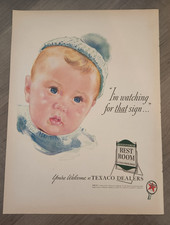 1941 Sky Chief Texaco Company Vintage Ad 14 x 10 Im Watching for that Sign