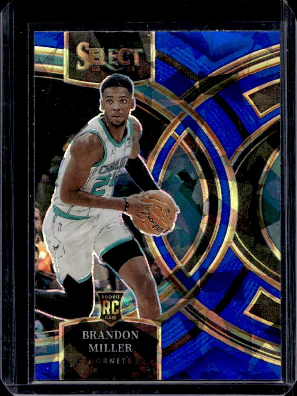 2023-24 Select Brandon Miller RC Blue Cracked Ice Prizm Premier #130 Hornets