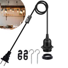 Hanging Lantern Extension Cord Cable, E26/E27 Pendant Light Socket with 15ft,...