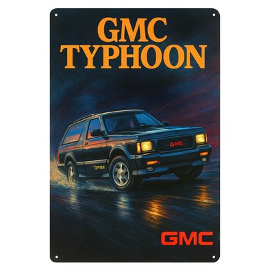 GMC Taifun Auto Metall Poster - Blechschild - Größe: 20 x 30 cm