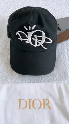 Authentic Dior x Cactus Jack Embroidered Baseball Hat in Black