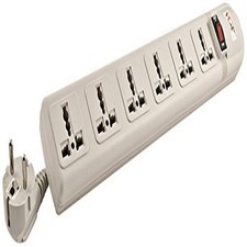 - 220V/240V AC 13A Universal Surge Protector / Power Strip with 6 Universal O...