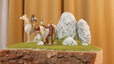 NSCHO-TSCHI Old Shatterhand KARL MAY Winnetou DIORAMA Figuren 7cm Elastolin