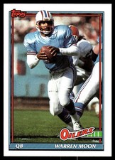 Warren Moon 1991 Topps #233 Houston Oilers NFL READ FREE SHIPPING AutographDen