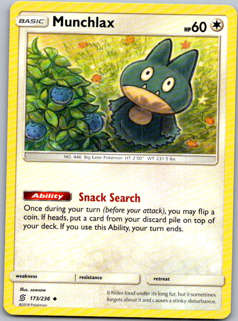 Munchlax Uncommon SM - Unified Minds 173/236 NM