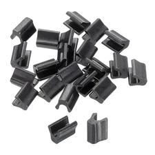 20Pcs Zipper Slider Retainers #5 Top Stoppers Closed-end Metallic Black