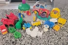 Lot Of Mixed Fisher Price Little People Accessories, Vehicles, Vintage, Ride
