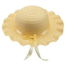 Easter Bonnet Make Your Own bonnet Craft Yellow Summer Woven Hat with Ribbon