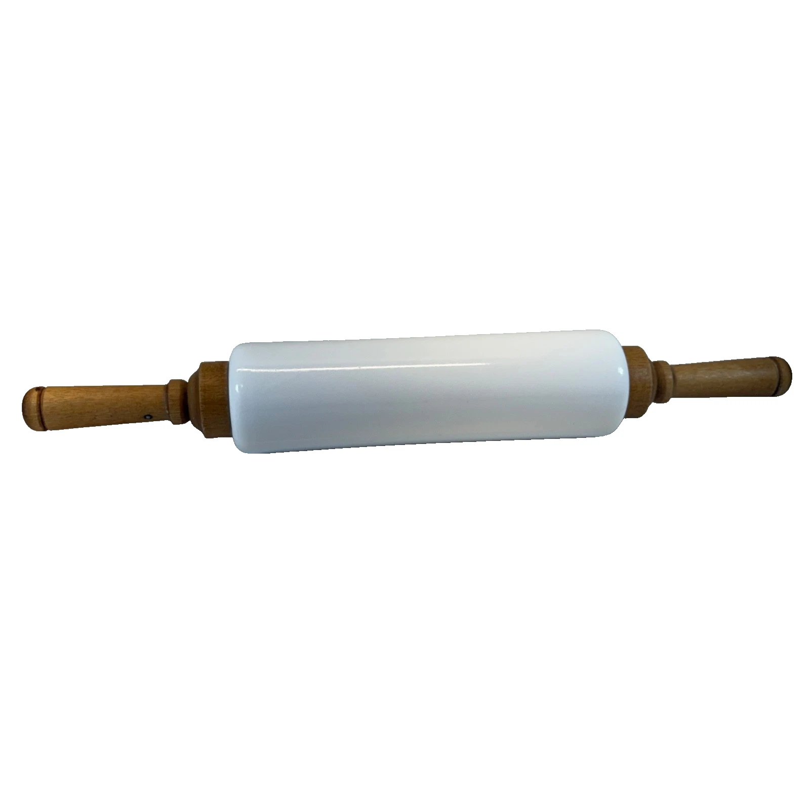 Antique 1930s Imperial Manufacturing Co Milk Glass Rolling Pin