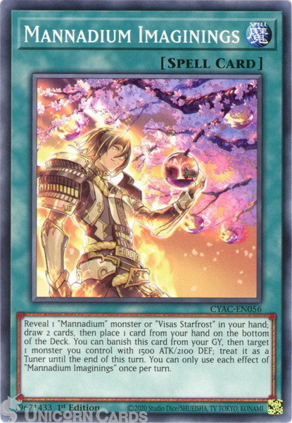 CYAC-EN056 Mannadium Imaginings :: Common 1st Edition Mint YuGiOh Card