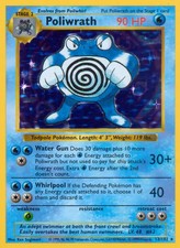 Poliwrath - 13/102 - Pokemon Base Set Shadowless Holo Rare Card WOTC NM