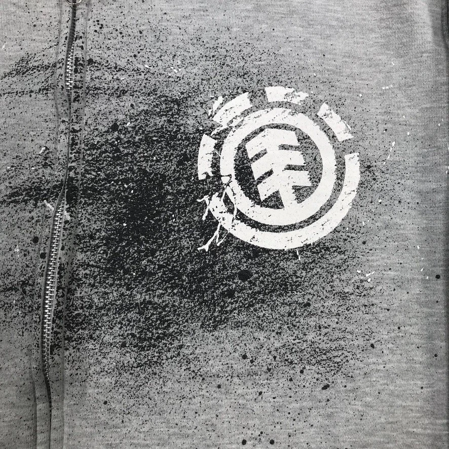 Vintage Y2K Element Hoodie Sweatshirt Womens L Grey Zip Up Skate Surf Skateboard - Image 4 of 4