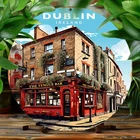 Vintage Dublin Ireland Aluminum  Tin Metal Signs Home Décor 8x8