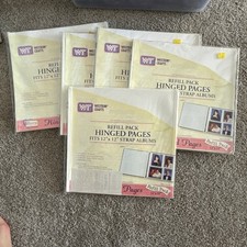 Westrim Crafts 12x12 Hinged Pages-Refill LOT of 6 Packs for Strap Albums 29015