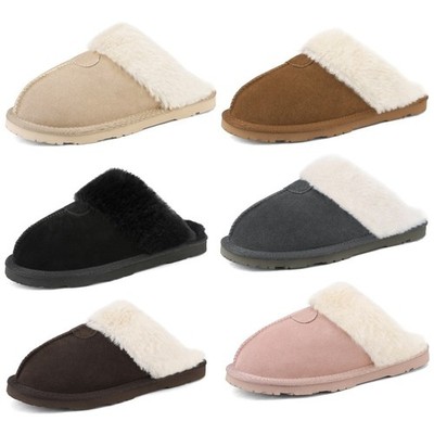 Women House Slippers Indoor Fuzzy Fluffy Furry Cozy Home Bedroom Slippers 