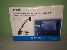 Inland Single Screen Desk-Mounted Gas Spring Monitor Arm for 17 - 49" Monitor