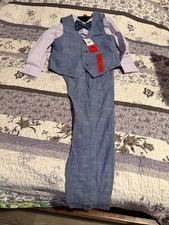 Boy's 4pc suit set size 6 new w tags chambray