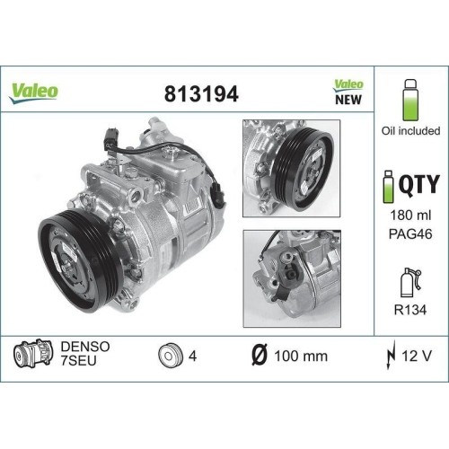 Compresseur AC Valeo 813194 Core-flex BMW BMW-Brilliance Pièce Auto Clim