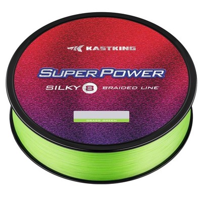 KastKing Superpower Silky8 Braided Fishing 30LB(500 Yds), X8-Grass Green 
