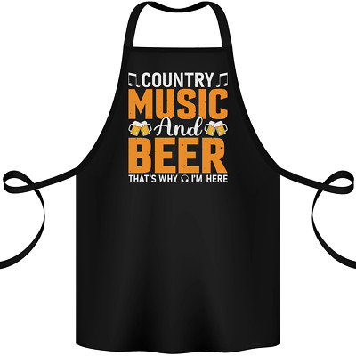 Country Musik und Bier Thats Why Im Here Baumwollschürze 100% Bio