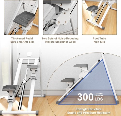 Stair Stepper, Folding Vertical Cardio Exercise Climber Stair-Master for Home, - Picture 4 of 8