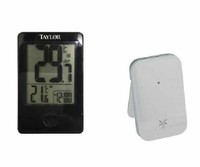 Taylor Weather Guide Wireless Remote Thermometer Indoor Outdoor Temp F C Clock Taylor Weather Guide Wireless Remote Thermometer Indoor Outdoor Temp F C Clock