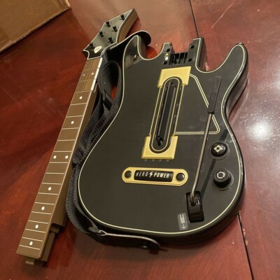 Activision Guitar Hero Power Wireless Controller Xbox 360 PS3 Black Gold 