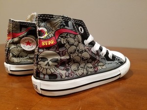 skull converse high tops