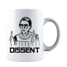 Ruth Bader Ginsburg Mug -RBG Dissent Mug Double-Sided Ceramic Coffee Mug Tea Cup