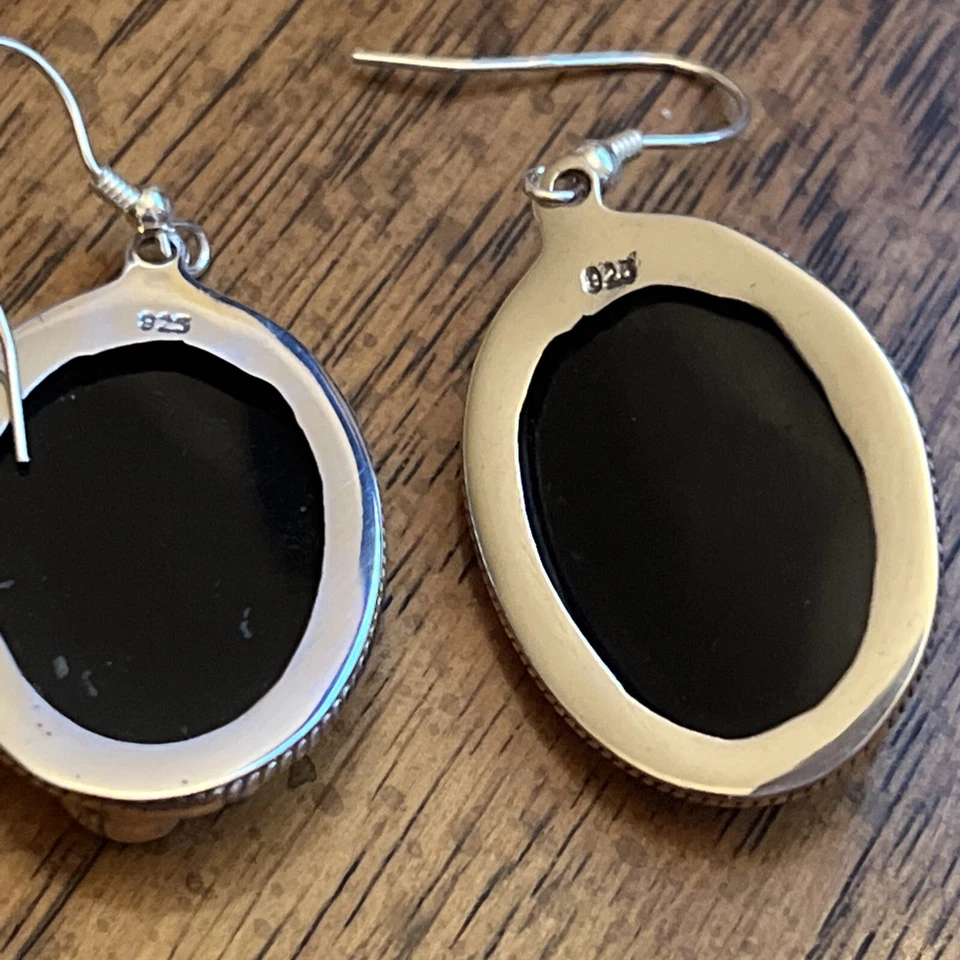 BALI LEGACY Australian Boulder Opal Triplet, Abalone Shell Earrings in Sterling - Image 2 of 4