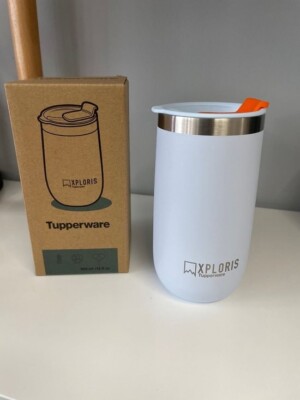 Tupperware Xploris Thermobecher Trinkbecher 350 ml Ice Blue NEU