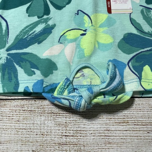 Justice Girls Blue Floral Outfit Size M (10). NWT! Tank Top And Comfy Shorts. - Picture 4 of 9